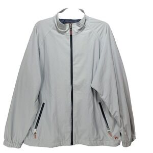 Fidra Golf Storm Proof‎  Windbreaker Mens L Gray Mesh Lined Full Zip Pockets